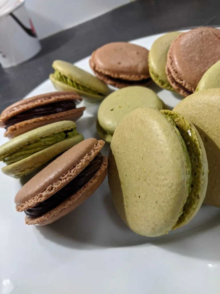 Macarons thé matcha