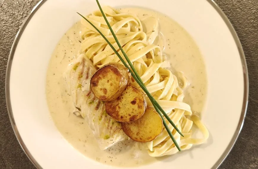 Cabillaud sauce au vin blanc