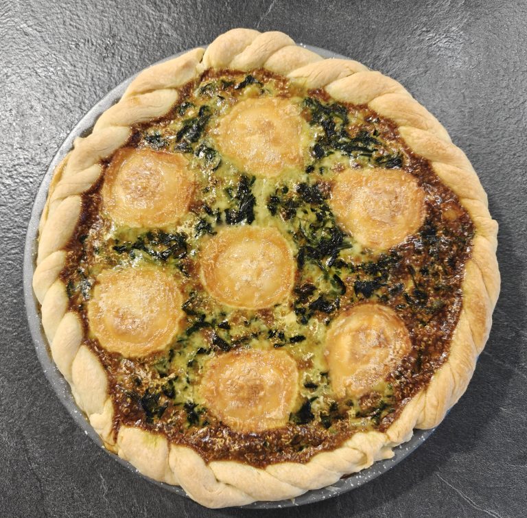Tarte chèvre épinards
